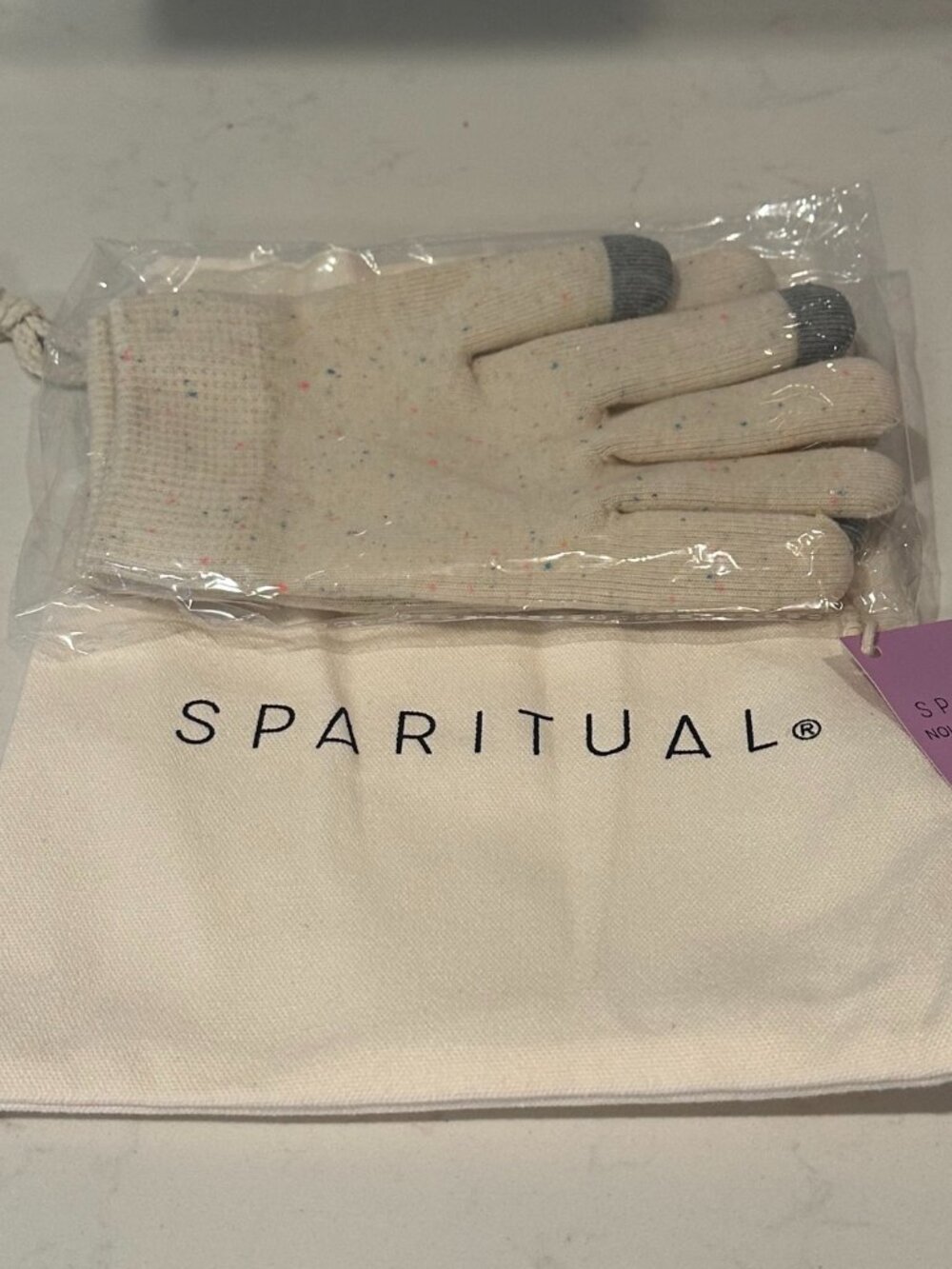 SpaRitual Nourishing Moisturizing Gel Lined Spa Gloves Washable Reusable NWT